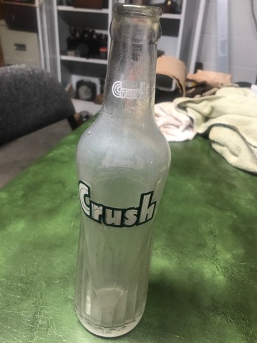 12 Oz Orange Crush Soda Bottle Rippled Glass Ebay