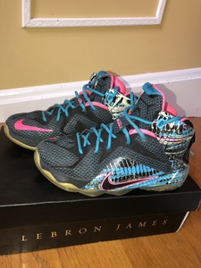 lebron 12 pink and blue