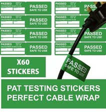 60x Passed Cable Wrap stickers Pat Test labels