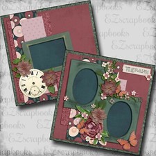 Cherish NPM - 2 Premade Scrapbook Pages - EZ Layout 5638