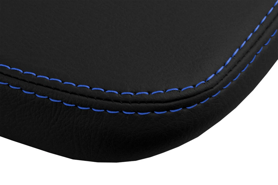 Se adapta a Chrysler 200 2011-2014 PVC Cuero Consola Tapa Pull Over Cubierta Puntada Azul Foto 3 de 4