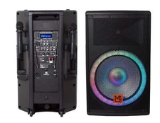 MR DJ SYNERGY15BAT 15" 3500W Rechargeable PRO PA DJ Powered Loudspeaker Portable
