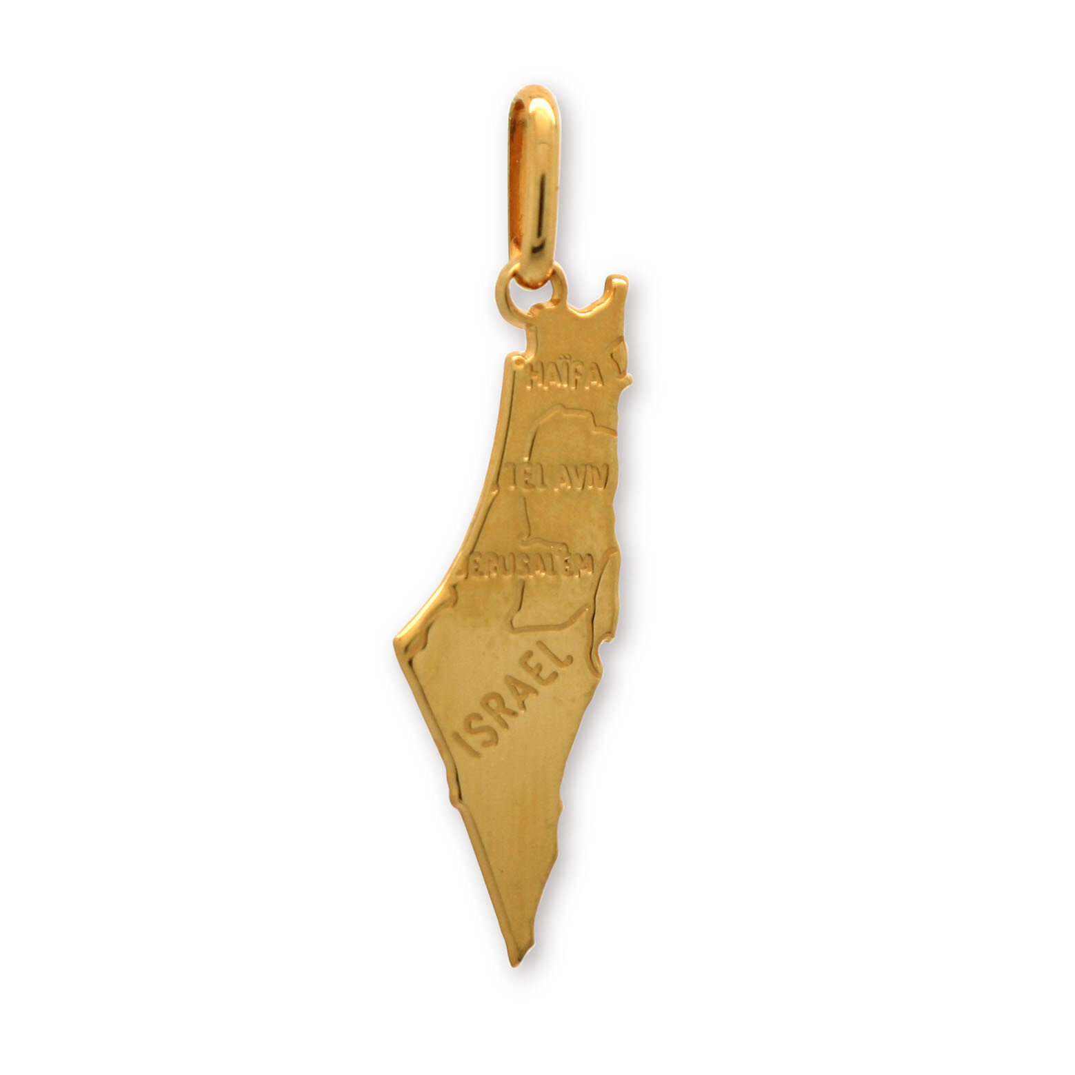 Pendentif plaqué or Israël haute finition - Bijou or 18k durable