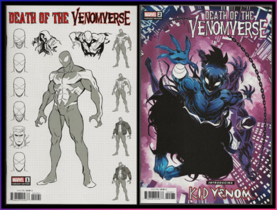 DEATH OF VENOMVERSE #1 2 (2023) 1ST KID VENOM COELLO VECCHIO VARIANT SET 9.4 NM