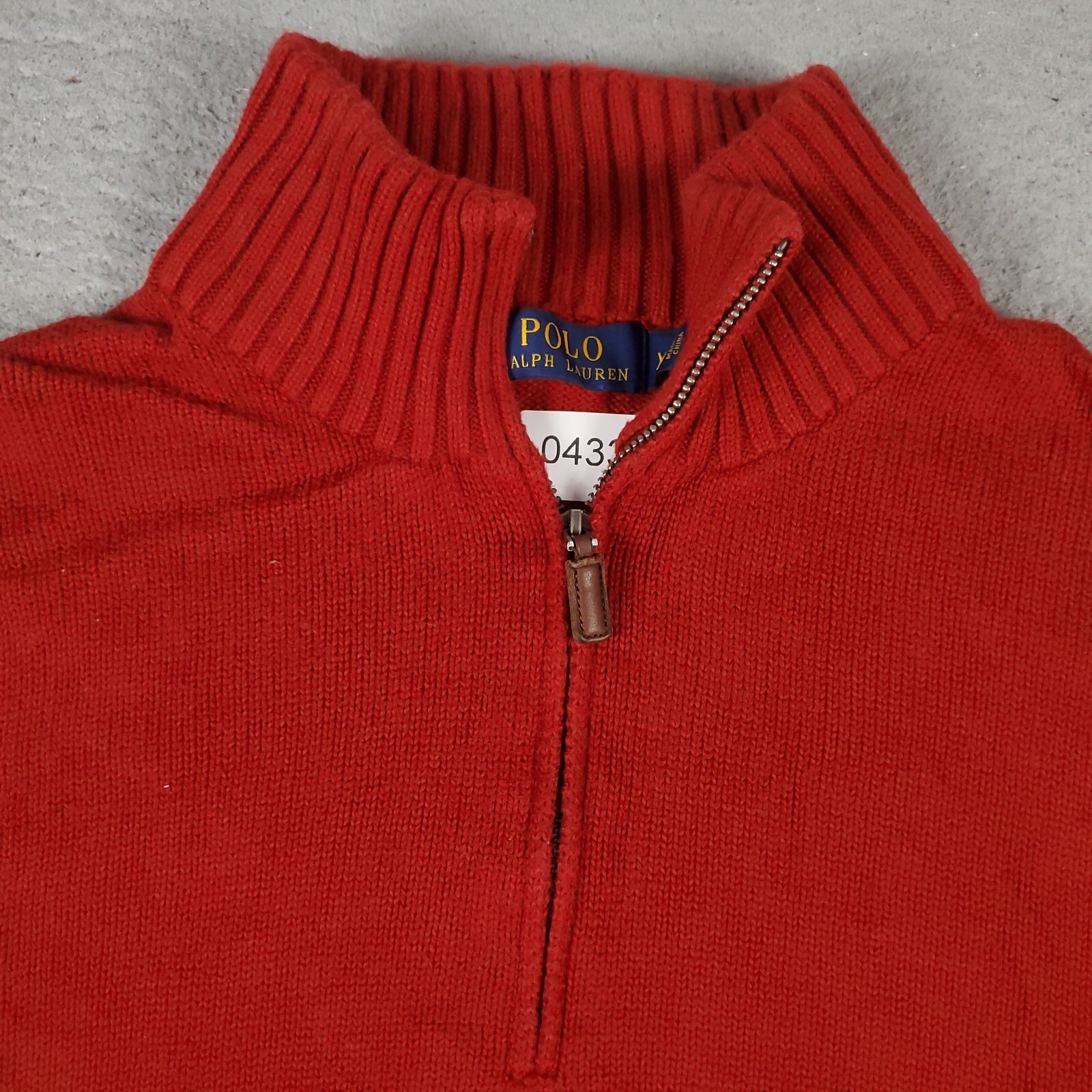 Maglione Ralph Lauren uomo XL rosso pony casual 1 4 zip pullover felpa