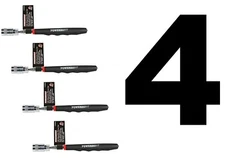 4 Powerbuilt 8 lb LED Lighted Telescoping Magnetic Retriever Pick Up Tool 940606