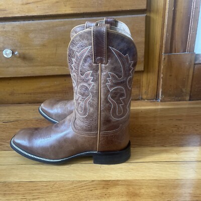 Cody James BARLEY Brown Leather Square Toe Pull On Western  display picture 1