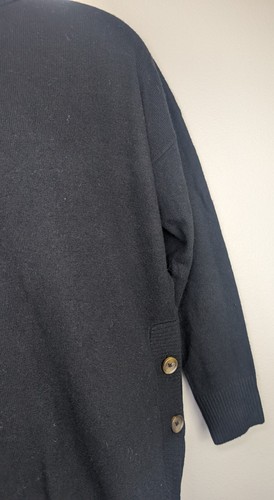 Bottone laterale nuovo con etichette Madewell donna taglia small nero collo a tartaruga lana merino alpaca - Foto 7 di 11