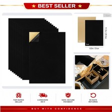 Self-Adhesive Felt Sheets Black 10 Pack 8.3 x 11.8 in Craft Liner