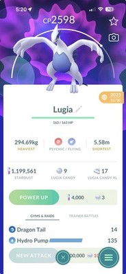 Lugia (Legendary) - Pokémon GO (Read Description)