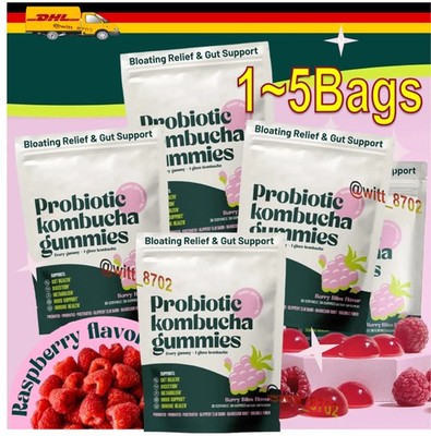 Probiotic Kombucha Gummy - Prebiotics, Probiotics, Postbiotics, Fiber Supplement
