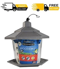 Pennington Earth Smart, Gray Plastic, Hopper Wild Bird Feeder, 2.5 lb. Capacity