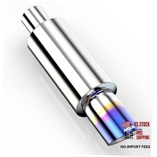 Exhaust Muffler 2" Inlet OD 3" Outlet Exhaust Tips 2 Intlet 3 outlet Burnt