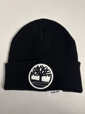 New Timberland Cuffed Knitt Beanie Hat One Size Black