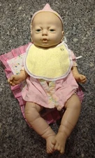 EMSON Anatomically Correct Newborn 1988 Baby Girl 18" Doll Vintage 