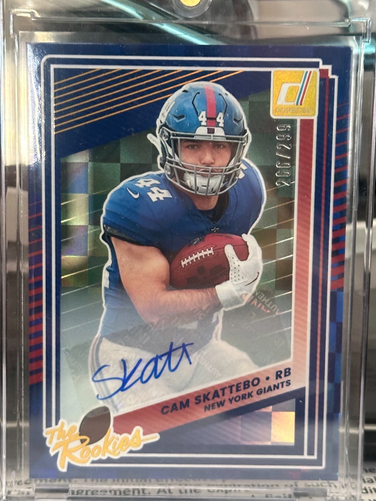 2025 Panini Donruss Cam Skattebo The Rookies Auto 266/299