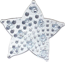 6-Pack Star-Shaped Non-Slip Bath Appliques   Clear 4.5" Suction Cup Stickers ...