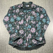 Vintage Wrangler Shirt Mens 16.5 X-Long Tail Cowboy Cut Regular Fit Floral AOP