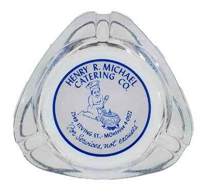 Vintage Marketing Ashtray / Henry R Michael Catering Co /  Lakeland Florida FL