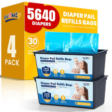 Diaper Pail Refill Bags 30 Bags per Refill Compatible with Genie Easy Roll Signa