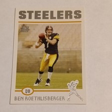 Topps 2004 Ben Roethlisberger #311 Rookie Pittsburgh Steelers NFL Card. rookie card picture