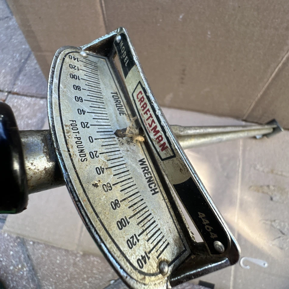 Vintage Craftsman Beam Shaft Torque Wrench 0-140 Ft Lbs 1/2" Drive 4464 USA - Image 3 of 4