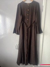 BNWOT Women’s Brown Maxi Long Modest Dress Size M Fumidar