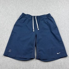 Nike Fit Dry Shorts Kids Medium 10-12 Blue Training Running Athletic Drawstring