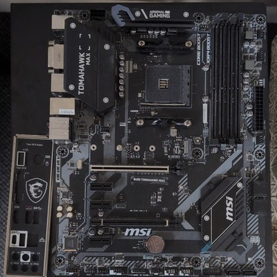 MSI B450 TOMAHAWK MAX ATX AM4 DDR4 Gaming Motherboard, 4 DIMM, M.2 USB-C