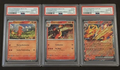 Charmander Charmeleon Charizard SVP 161 PSA 10 Premium Collection Seqential