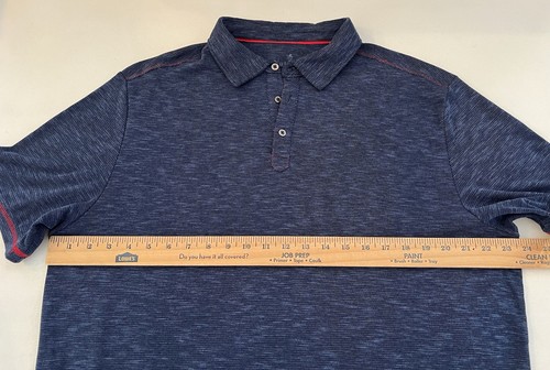 Nat Nast Luxury Originals Mens Dark Blue Polo Shirt Sz XL S/L Contrast Stitch - Picture 8 of 18
