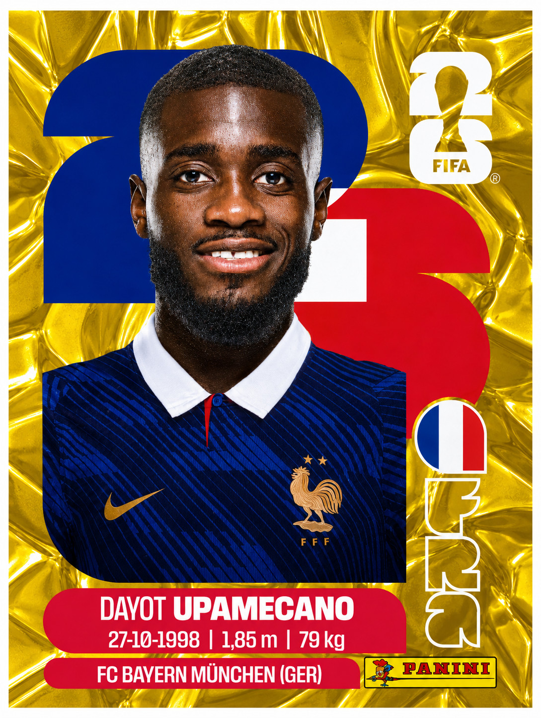 2026 PANINI FIFA World Cup STICKER RARE GOLD CRUMPLE FRANCE COMPLETE YOUR SET