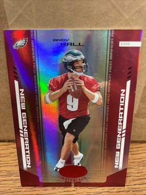 2004 Leaf Certified Materials #153 Andy Hall Mirror Red #/100 RC Eagles