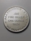 AAA Precious Metals Beaver Portland Oregon 1 Oz 999 Silver Round