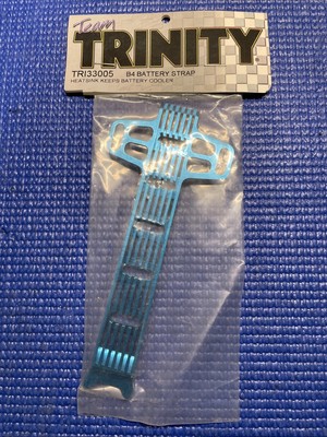 Trinity Rc Vintage Team Associated B4 Battery Strap Hold Down Anodized Blue RC10