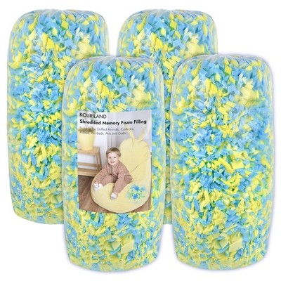 20LBS Bean Bag Filler   Shredded Memory Foam Refill with Cooling Gel, Soft & ...