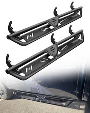 Running Boards for Silverado Double Cab, Drop Side Step Steel Nerf Bar Compat...