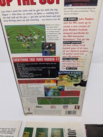 John Madden Football (3DO, 1994) Box Manual And Inserts Only - No Game