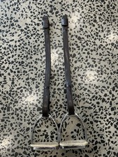 Pair of Dark Brown Wintec Webbers 70cm & 4.5 inch Stainless Steel Stirrup Irons 