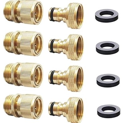 Male Garden Hose Quick Connect Solid Brass Quick Connector Garden Hose Fittin...