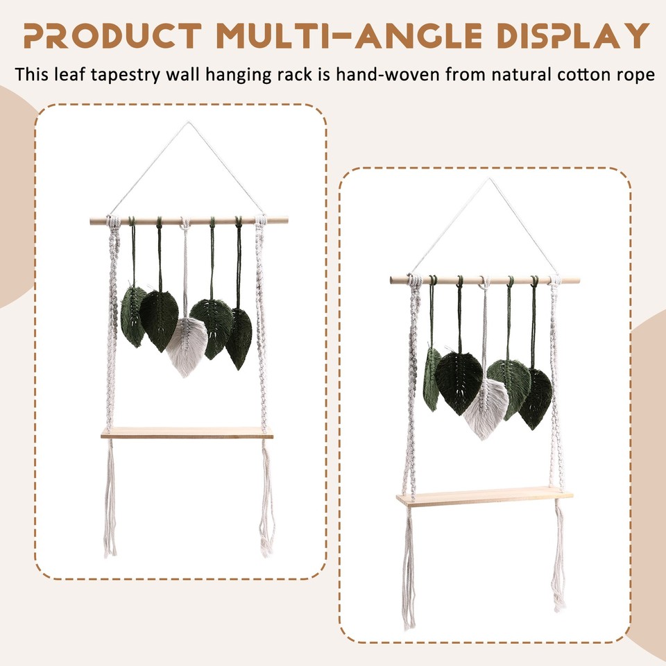 Popmician Handmade Leaves Woven Streaming Wooden Stick Flower Basin ...