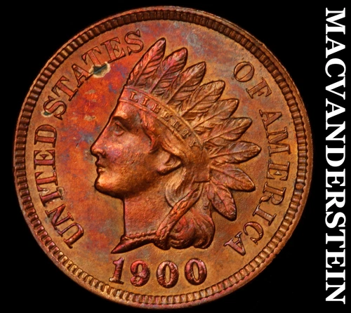 1900 Indian Head Cent- Choice Gem Brilliant Uncirculated+++ Luster #i9104