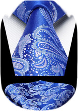 Ties for Men Paisley Tie and Pocket Square Woven Classic Floral Mens Ties Handke