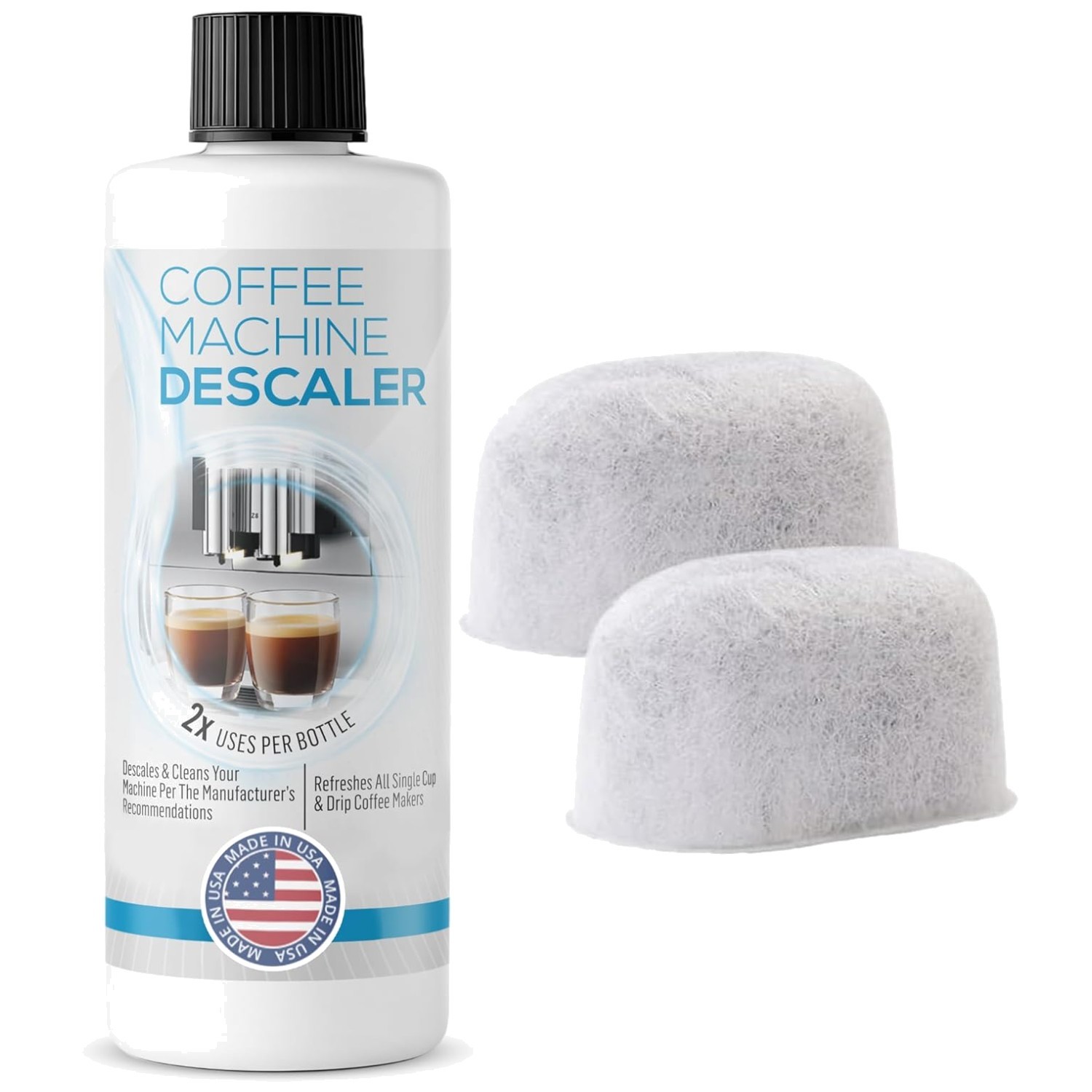 Ultimate Coffee Descaling Solution - 8 Fl Oz Kit, 2 Uses + 2