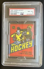1981-82 TOPPS Hockey WAX PACK    *PSA 8 NM-MT*   Dave Babych RC on Back