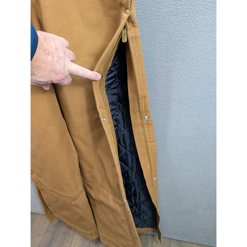 Carhartt Firm Duck Insulated Bib Overalls Herren Gr. L Tall Loose Fit Braun OR4393 - Bild 6 von 12