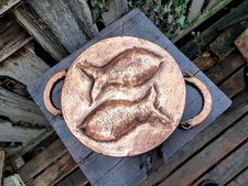 Antike Kupfer Fischpfanne, Jahrhundertwende