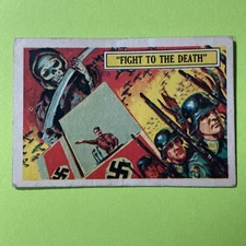 1965 A&BC Gum Battle Cards #1 Fight To The Death VG/EX