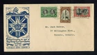 Canada #246-248, 1939 Royal Visit set on Unknown Royal crest cachet, F/VF
