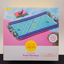 Sun Squad Inflatable Pool Hockey Game Set 4 Pieces Ages 5 New